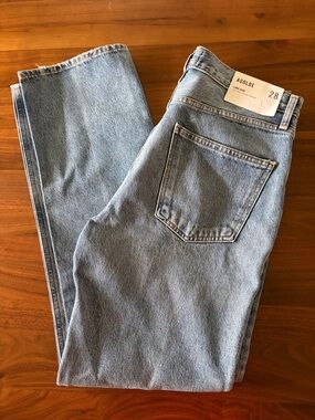 NWT AGOLDE Lana Jean High Rise Vintage Straight Brink Denim Jeans | 28